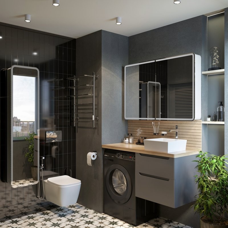 Кнопка смыва для унитаза STWORKI 230822 пластик, цвет глянцевый хром