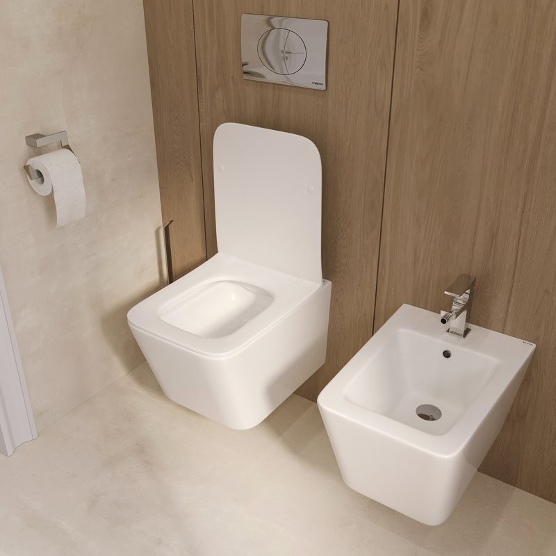 Кнопка смыва для унитаза STWORKI 230822 пластик, цвет глянцевый хром