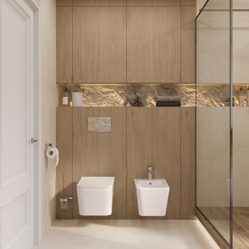 Кнопка смыва для унитаза STWORKI 230822 пластик, цвет глянцевый хром