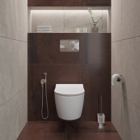 Кнопка смыва для унитаза STWORKI 230822 пластик, цвет глянцевый хром