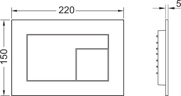 Кнопка смыва TECE Velvet 9240732 черная