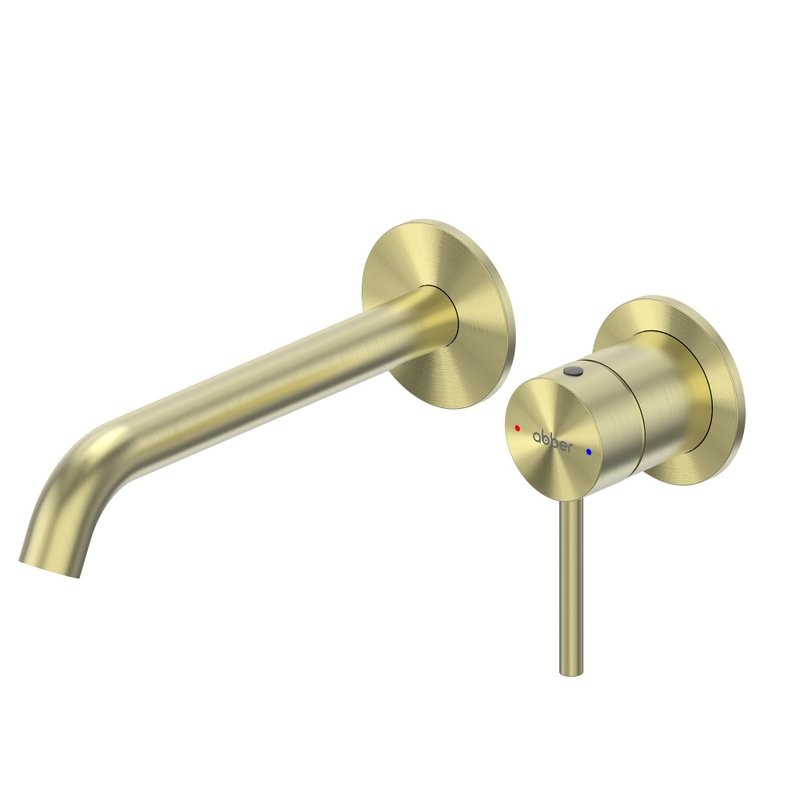 Смеситель для раковины Abber Wasser Kreis 316 AF8112BG-M С ВНУТРЕННЕЙ ЧАСТЬЮ, брашированное золото