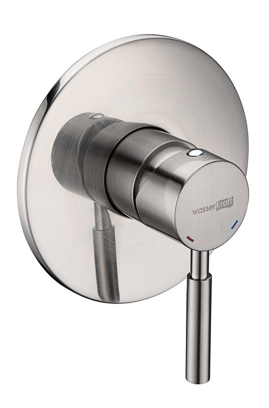 Встраиваемый смеситель для душа и ванны Wasserkraft Wern 4251 С ВНУТРЕННЕЙ ЧАСТЬЮ, никель