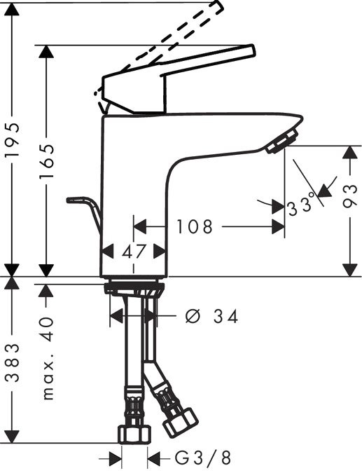 Смеситель для раковины Hansgrohe Logis Loop Logis loop 71151000