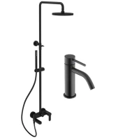 Комплект для ванной Paffoni Light KITCOL632NO71 черный матовый Комплект для ванной Paffoni Light KITCOL632NO71 черный матовый