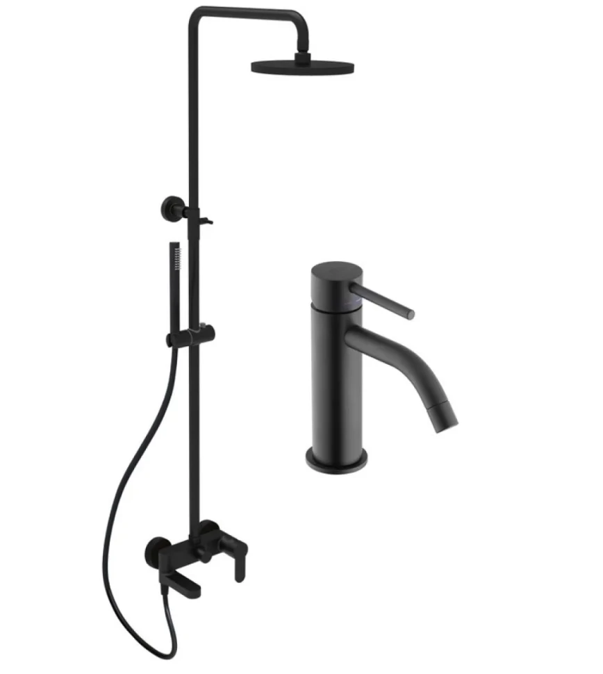 Комплект для ванной Paffoni Light KITCOL632NO71 черный матовый