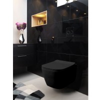 Унитаз подвесной AZARIO Boca AZ-2002-MB матовый черный