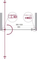Душевая дверь в нишу BelBagno Etna B-1-100-C-Cr-90