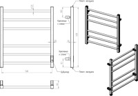 Полотенцесушитель электрический Двин S plaza neo 60х50, графит