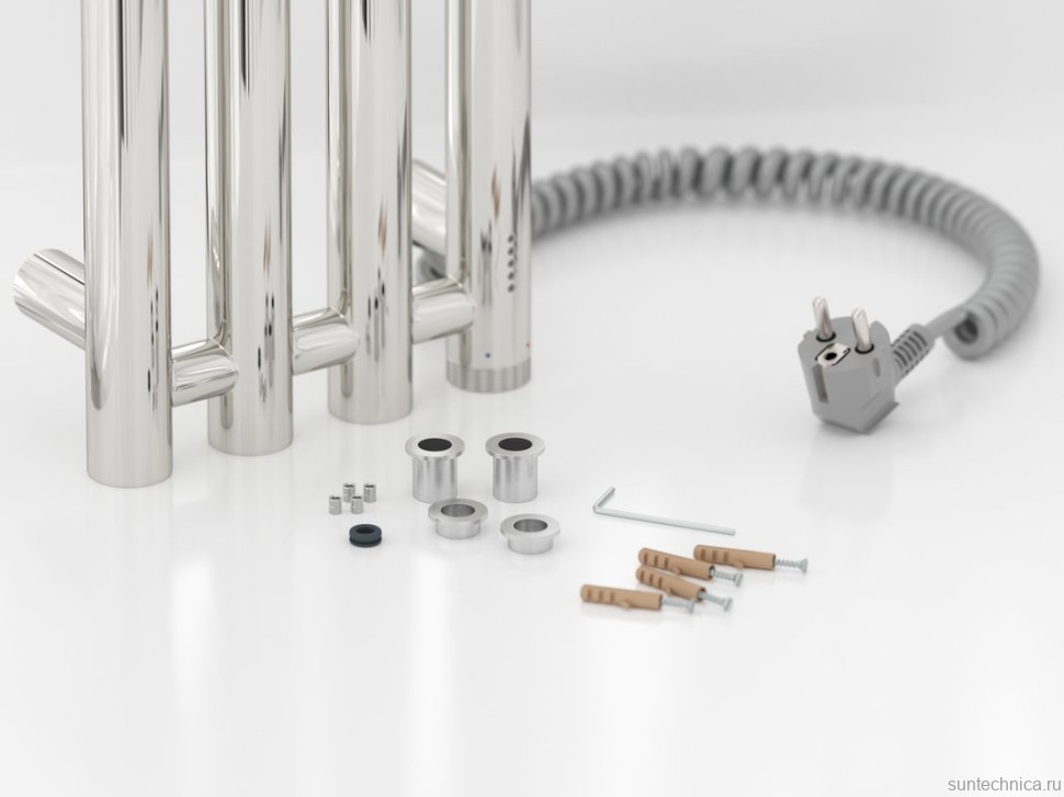 Полотенцесушитель электрический Сунержа Кантата 4.0 00-0885-1259 120x20 см, подключение справа, скрытое подключение справа, без покрытия, I-образный