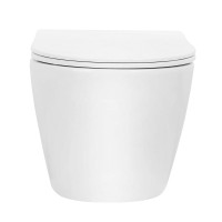 Унитаз подвесной Abber Bequem AC1100T безободковый, с микролифтом, белый