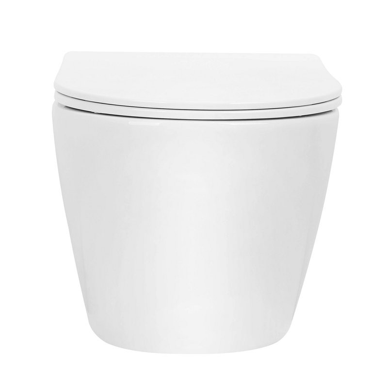 Унитаз подвесной Abber Bequem AC1100T безободковый, с микролифтом, белый