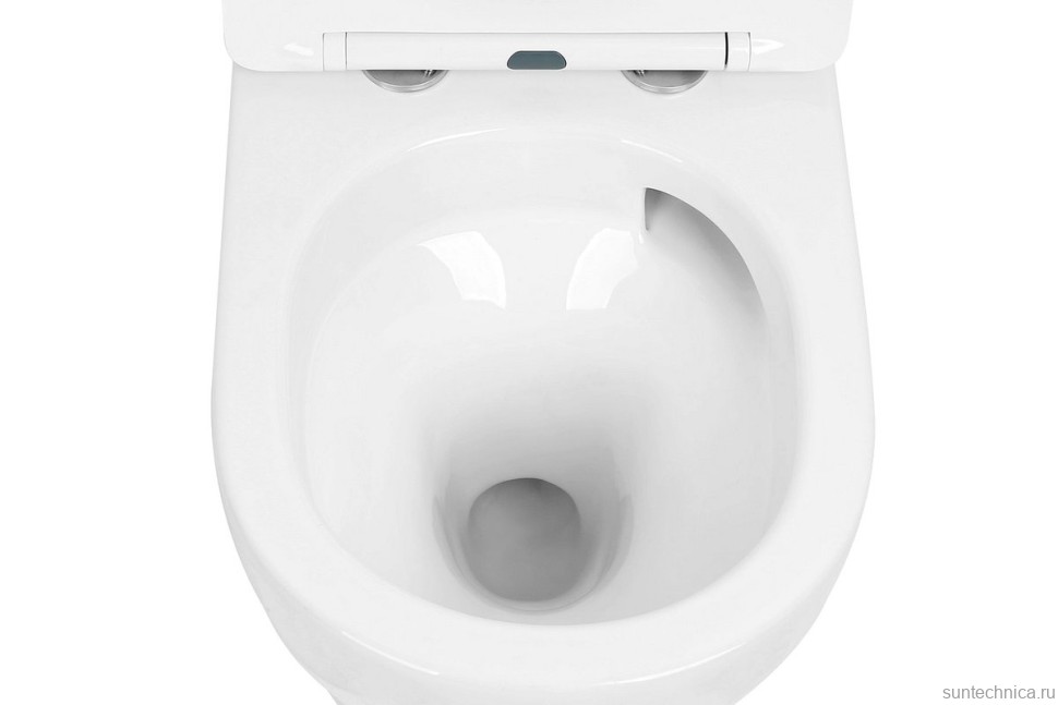 Унитаз подвесной Abber Bequem AC1100T безободковый, с микролифтом, белый