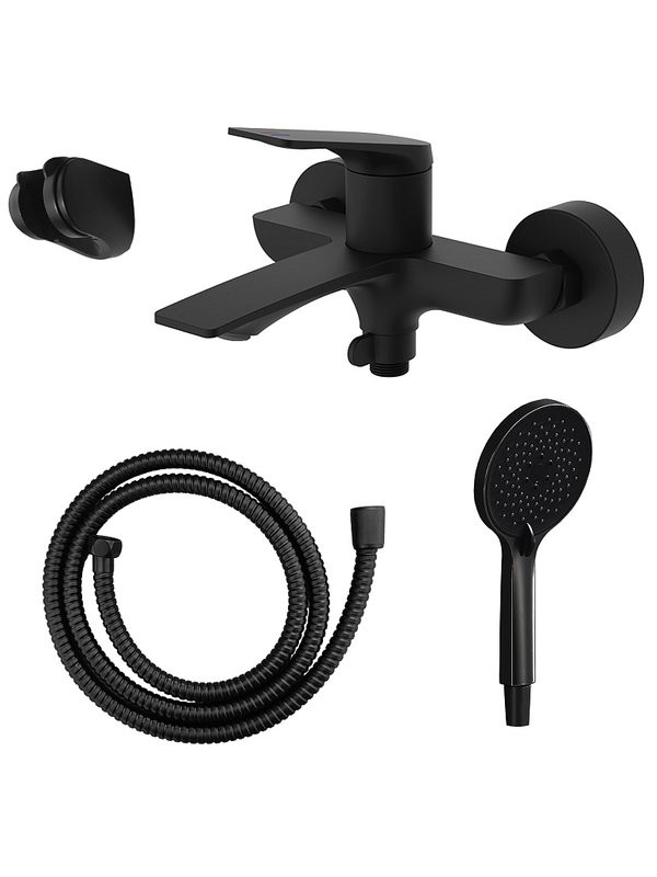 Смеситель для ванны с душем AZARIO Lursy AZ-K3049B черный матовый