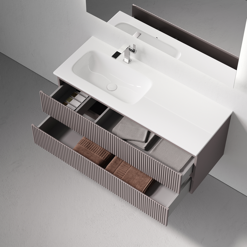 Мебель для ванной комнаты Sancos Snob R 120 L подвесная, doha soft