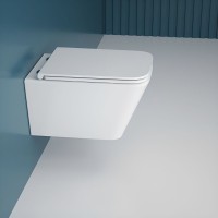 Подвесной унитаз Esbano Gartez-51 ESUPGART51W белый глянец безободковый с сиденьем с микролифтом