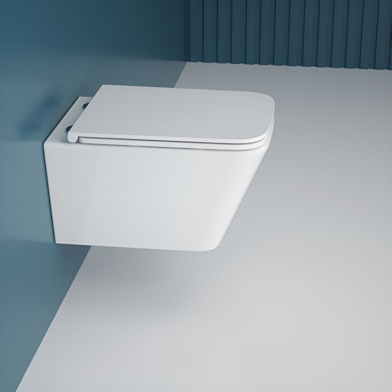 Подвесной унитаз Esbano Gartez-51 ESUPGART51W белый глянец безободковый с сиденьем с микролифтом