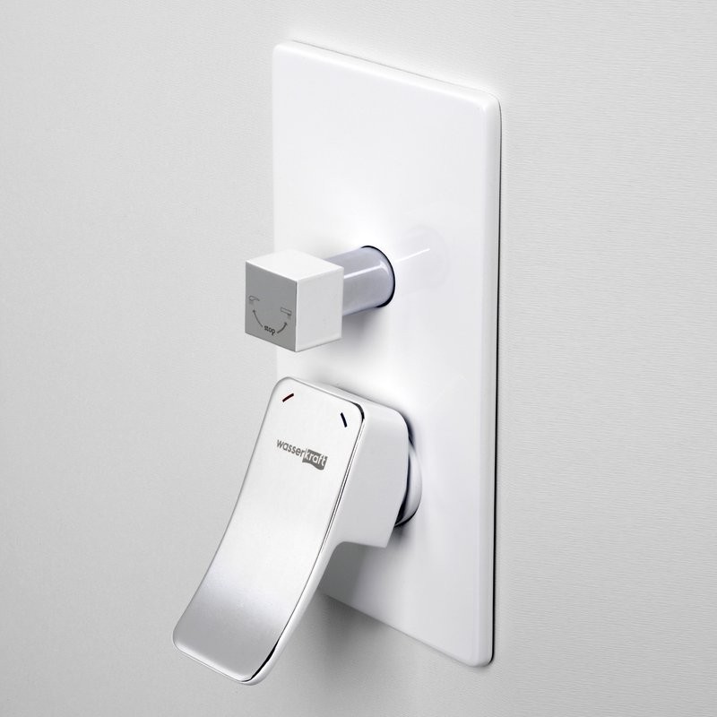 Встраиваемый смеситель для душа и ванны Wasserkraft Aller 10641W С ВНУТРЕННЕЙ ЧАСТЬЮ