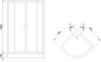 Душевой уголок Royal Bath BK RB90BK-T-BL 90x90 с поддоном