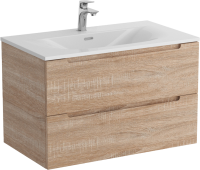 Тумба с раковиной BelBagno Etna 80 rovere bianco, раковина BB-8099-80