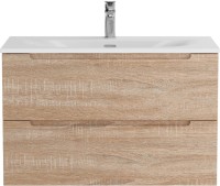 Тумба с раковиной BelBagno Etna 80 rovere bianco, раковина BB-8099-80