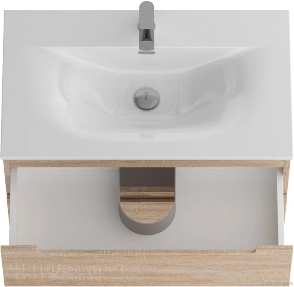 Тумба с раковиной BelBagno Etna 80 rovere bianco, раковина BB-8099-80