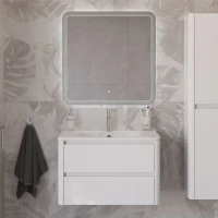 Мебель для ванной комнаты Cezares Relax 80 bianco lucido, раковина Cezares CZR-800/480-LV-MR-NV
