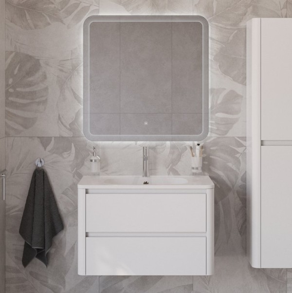 Мебель для ванной комнаты Cezares Relax 80 bianco lucido, раковина Cezares CZR-800/480-LV-MR-NV