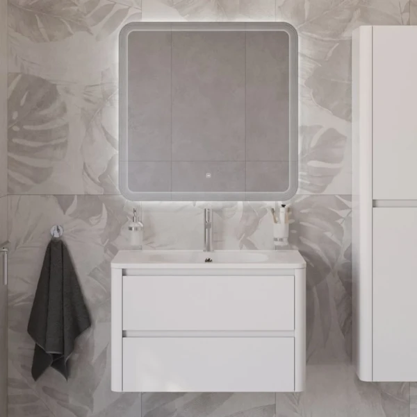 Мебель для ванной комнаты Cezares Relax 80 bianco lucido, раковина Cezares CZR-800/480-LV-MR-NV