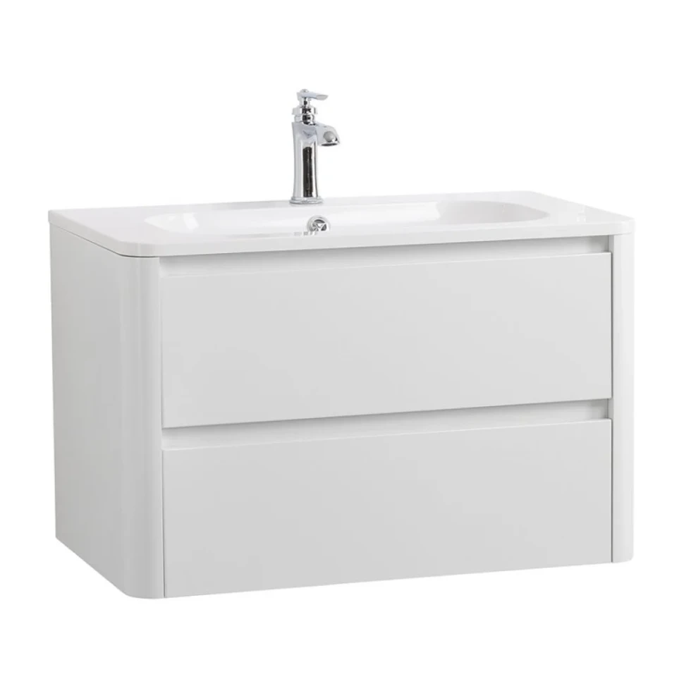Мебель для ванной комнаты Cezares Relax 80 bianco lucido, раковина Cezares CZR-800/480-LV-MR-NV