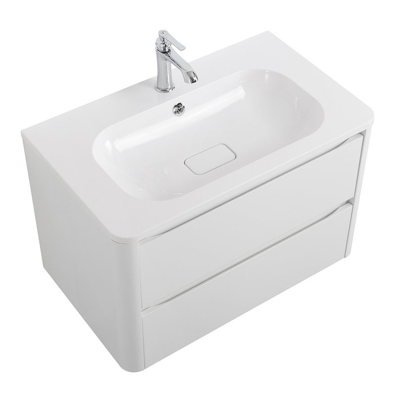 Мебель для ванной комнаты Cezares Relax 80 bianco lucido, раковина Cezares CZR-800/480-LV-MR-NV