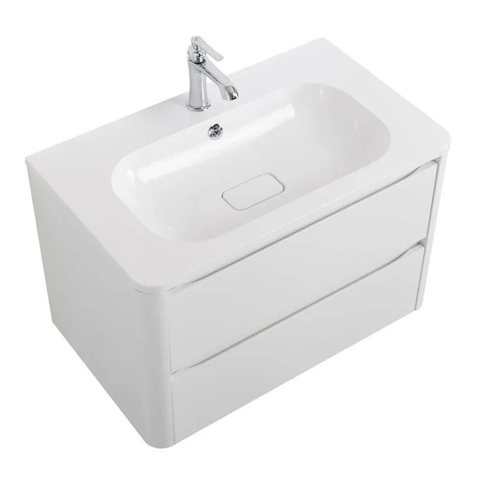 Мебель для ванной комнаты Cezares Relax 80 bianco lucido, раковина Cezares CZR-800/480-LV-MR-NV