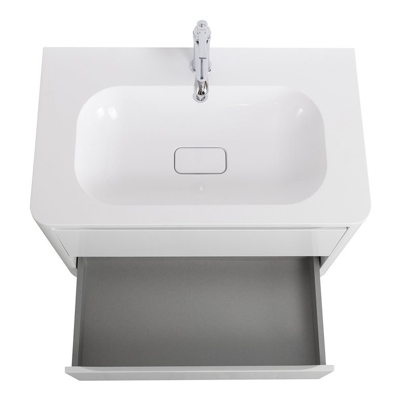 Мебель для ванной комнаты Cezares Relax 80 bianco lucido, раковина Cezares CZR-800/480-LV-MR-NV