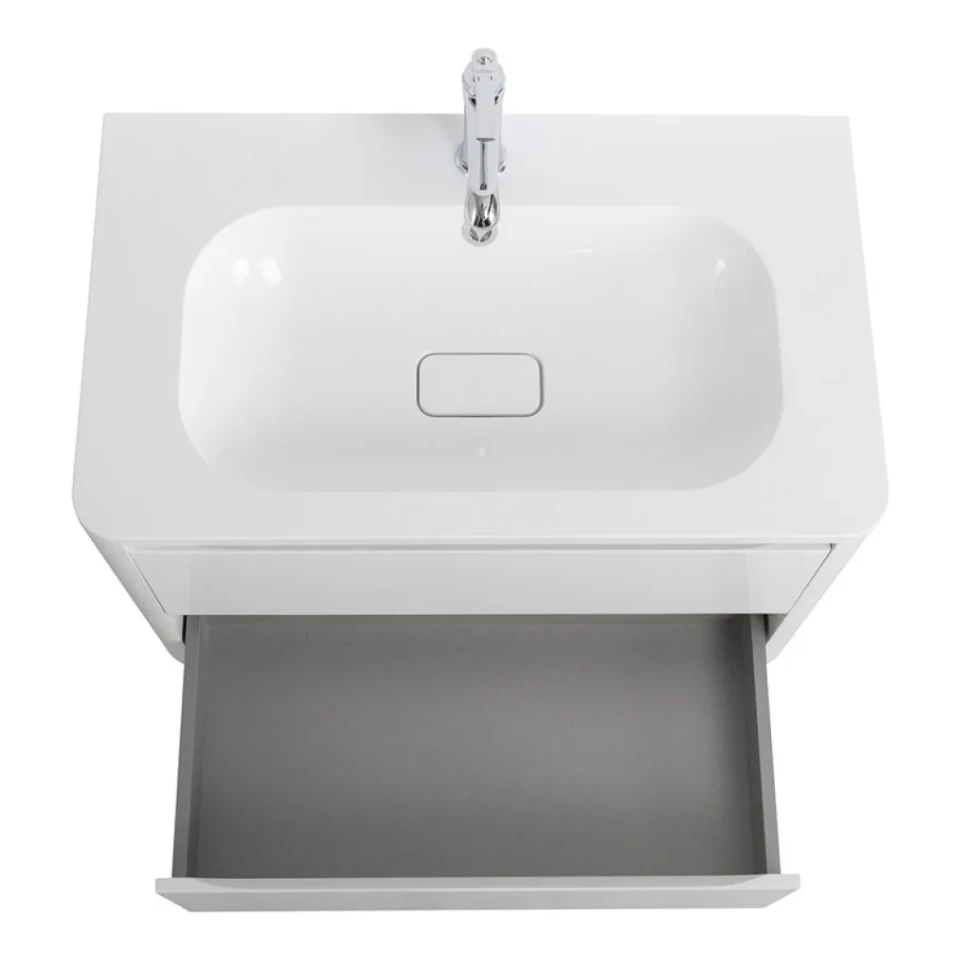Мебель для ванной комнаты Cezares Relax 80 bianco lucido, раковина Cezares CZR-800/480-LV-MR-NV