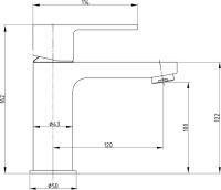 Смеситель для раковины E.C.A. Nita 102188034EX