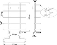 Полотенцесушитель водяной Secado Венеция 4603777476779 85x50 см, бронза, лесенка, латунь