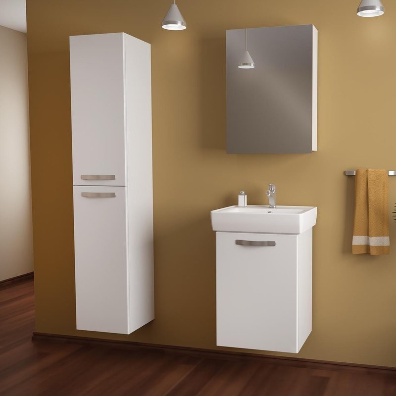 Тумба с раковиной Dreja Almi 50 подвесная, белый глянец