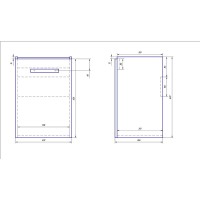 Тумба с раковиной Dreja Almi 50 подвесная, белый глянец