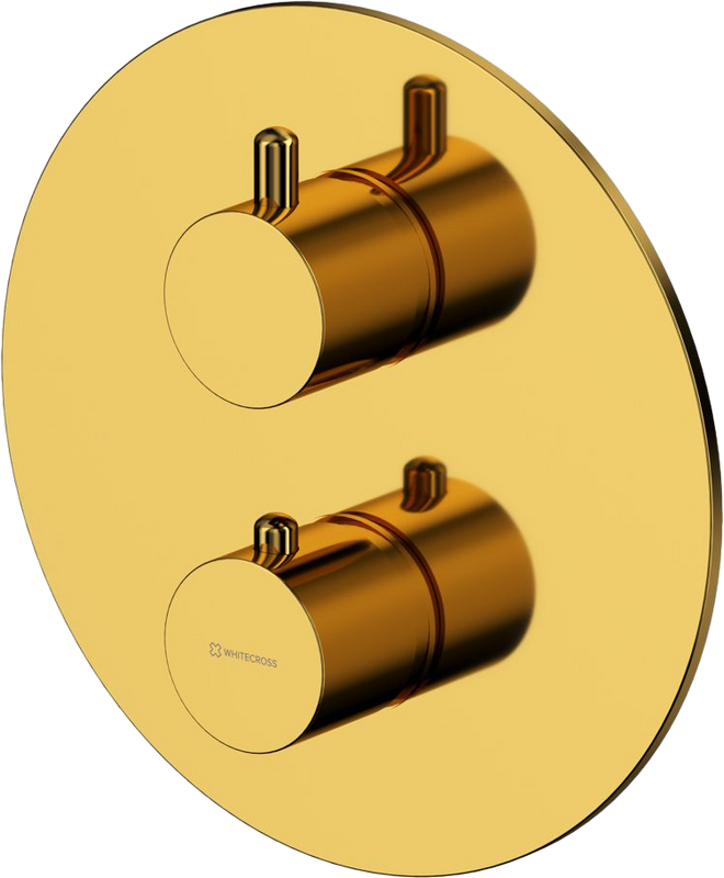 Термостатический смеситель встраиваемый WHITECROSS Y Y1236GL С ВНУТРЕННЕЙ ЧАСТЬЮ, для ванны с душем, золото
