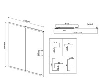 Душевая дверь в нишу Vincea City VDS-5CT130MT 130 см, профиль хром, стекло текстурное