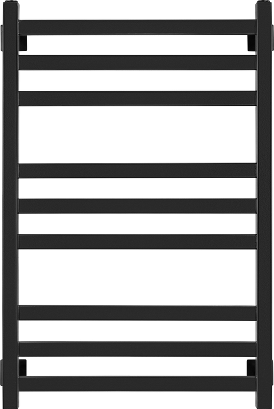 Полотенцесушитель водяной Secado Корсико 3 85x55 см, матовый черный, лесенка