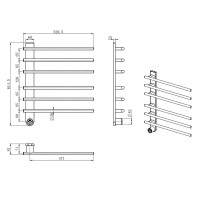 Полотенцесушитель электрический AQUAme с терморегулятором AQM3116CR Полотенцесушитель электрический AQUAme с терморегулятором AQM3116CR