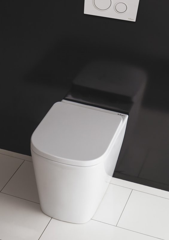 Унитаз приставной напольный BelBagno Albano BB120CBR безободковый, крышка BB120SC с микролифтом