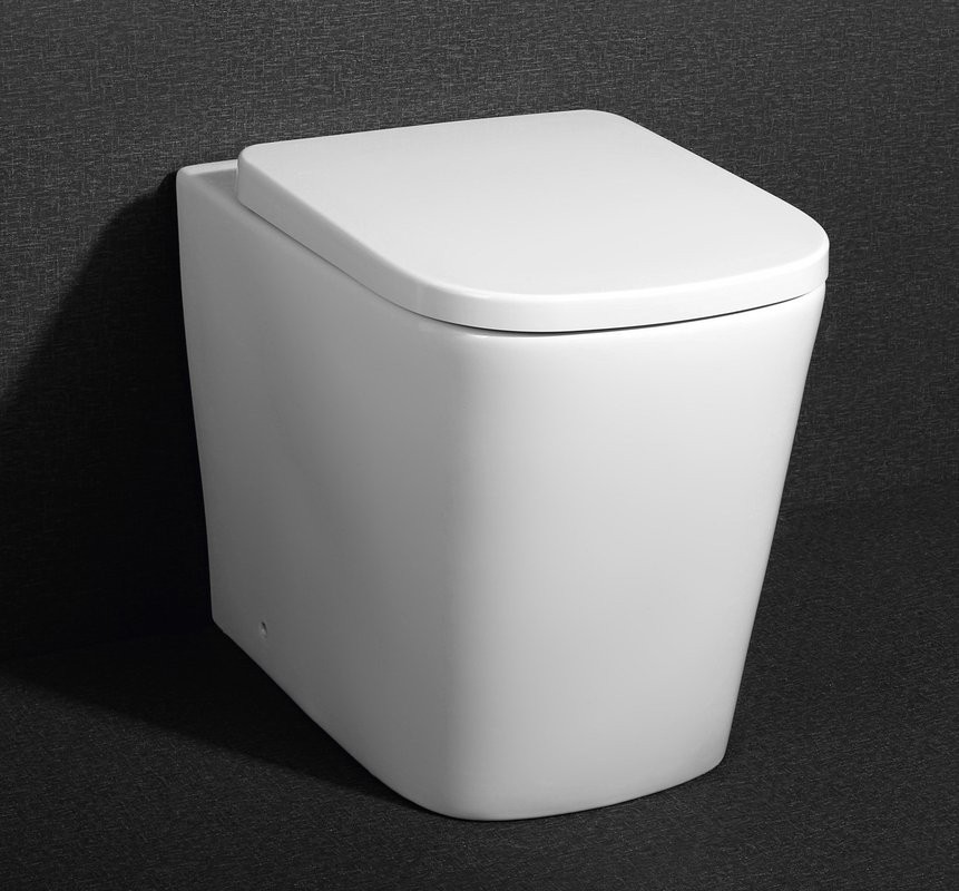 Унитаз приставной напольный BelBagno Albano BB120CBR безободковый, крышка BB120SC с микролифтом