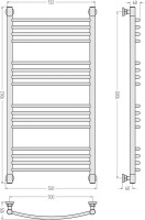 Полотенцесушитель водяной Сунержа Богема + 100x50, шампань, дуга