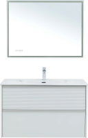 Мебель для ванной комнаты Aquanet Вита 100 подвесная, белая матовая