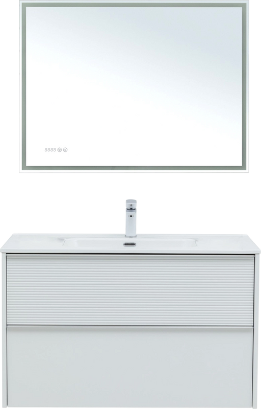 Мебель для ванной комнаты Aquanet Вита 100 подвесная, белая матовая