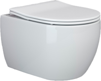 Комплект Ceramicanova Унитаз подвесной Play CN3001 безободковый, с микролифтом + Инсталляция Balance CN121002CH с кнопкой Square глянцевый хром