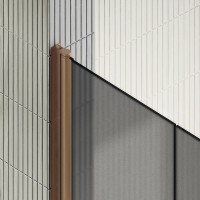 Душевая дверь в нишу Maybahglass MGD-444-2 99 см, профиль матовая бронза, стекло графит матовый