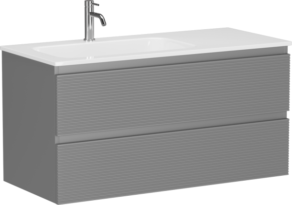 Тумба с раковиной Sancos Folk 100 L ergraut soft